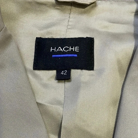 Hache blazer Tan Hidden snap closure Womens size 6 (42 Italy) Neutral Designer - Picture 4 of 11